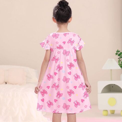 ICOSY Matching Doll & Girls Nightgowns Clothes Girls Pajamas Sleepwear Outfit for Kids and American 18" Girl Doll in Saudi Arabia
