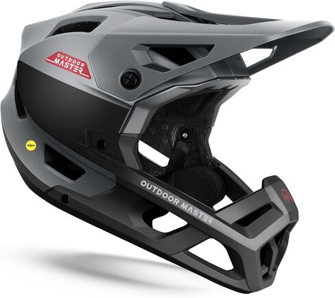 Outdoormaster Mips Full Face Mountain Bike خوذة للرجال والنساء - وسادة ذقن قابلة للإزالة ، تهوية خفيفة الوزن - سباق Downhill DH BMX MTB in Kuwait
