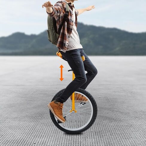 20 Inch Unicycle for Balance Training Outdoor Fitness with Adjustable Seat and Anti-Skid Tread in Saudi Arabia