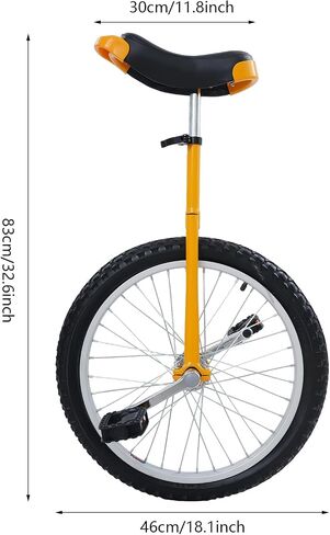 20 Inch Unicycle for Balance Training Outdoor Fitness with Adjustable Seat and Anti-Skid Tread in Saudi Arabia