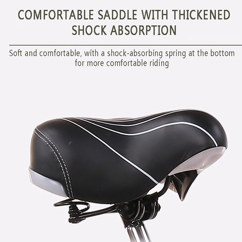 Three Wheel Bike 20 Inch Comfort Bicycles Adult Tricycle with Seat Backrest & Rear Basket 3 Wheel Bicycle for Seniors Load 200KG Cycling Pedalling in Saudi Arabia