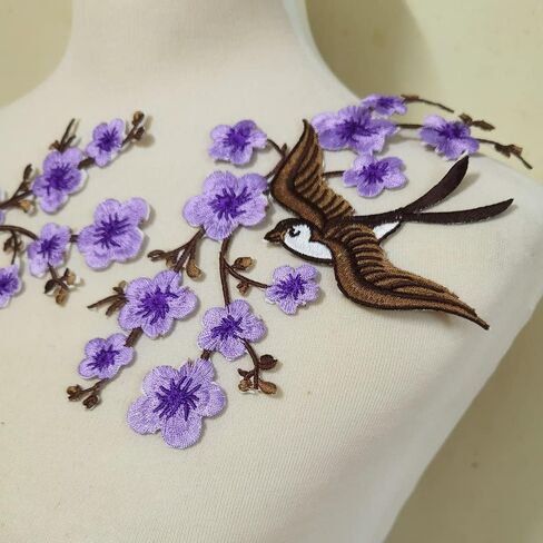 1PAIR QUINK SAKURA FLOWER EMBROIDERY IRON على بقع زين (حمراء H) in Kuwait