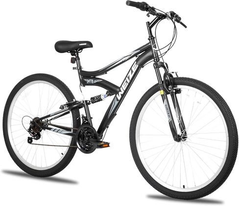 WEIZE Mountain Bike, 26 27.5 inch Outdoor Hybrid Bikes,18-Speed/High-Carbon Steel/Dual Full Suspension, Adjustable Ergonomic Seat for Men Women Adult, MTB Bicycle with Suspension Fork,Sleek Colors in Saudi Arabia