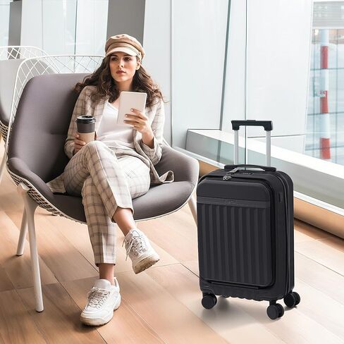 Merax Luggage Sets of 3 Piece Carry on Suitcase Airline Approved,Hard Case Expandable Spinner Wheels(White Pink) in Saudi Arabia