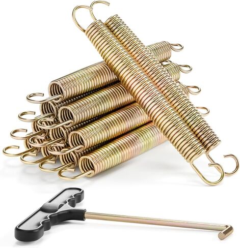 3.5 "-8.5" نوابض الترامبولين ، وملحقات ترامبولين من الفولاذ المقاوم للصدأ مع دوارة ومتسابقات مستقيمة ، تشمل قطع غيار الترامبولين الشاملة أداة T-Hook ، 12-48 حزمة in Kuwait