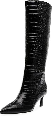 Steve Madden Women's Lavan Knee High Boot, Cream Leather, 6 in Saudi Arabia