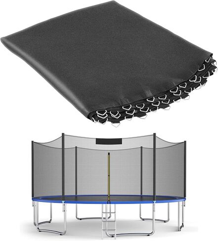 Giantex Replacement Trampoline Mat, High-Elastic PP Weather-Resistant Mat Fits 8 10 12 14 16ft Round Frame, Spring Not Included in Kuwait