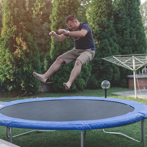 Giantex Replacement Trampoline Mat, High-Elastic PP Weather-Resistant Mat Fits 8 10 12 14 16ft Round Frame, Spring Not Included in Kuwait