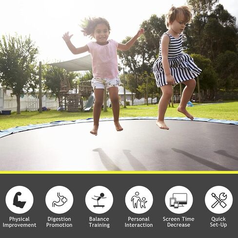 Giantex Replacement Trampoline Mat, High-Elastic PP Weather-Resistant Mat Fits 8 10 12 14 16ft Round Frame, Spring Not Included in Kuwait