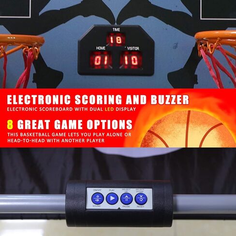 Nova Microdermabrasion Foldable Indoor Basketball Arcade Game Double Shot 2 Player W/ 4 Balls, Electronic Scoreboard and Inflation Pump in Kuwait