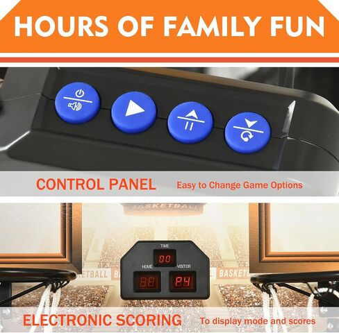 Premium Foldable Basketball Arcade Game, 2 Player Dual Shot Electronic Arcade Game w/LCD Scoreboard, 4 Balls, 2 Hoops & Air Pump, Foldable Indoor Basketball Game (Upgraded Thickened White) in Saudi Arabia
