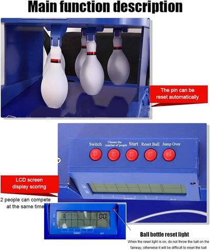 Indoor Bowling Ball Set Bowling Home Bowling Alleys with LED Scoreboard&Automatic Reset for Gathering Home Play,3.5m in Saudi Arabia