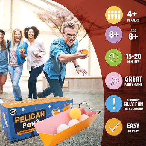 Ginger Fox-Pelican Pong و Ping Pong Ball Catching Game والألعاب الداخلية والخارجية سريعة الخطى ولعبة الحفلات الصديقة للعائلة لحفلات أعياد الميلاد وليلة اللعبة in Kuwait