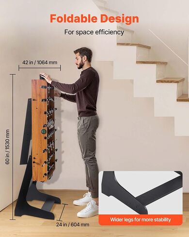 VEVOR Foosball Table 42/48/55 in Foosball Table Indoor Full Size Foosball Tables for Home, Family, and Game Room, Durable Soccer Set, Includes 2/4 Balls, Score Keeper, and 2 Cup Holders in Saudi Arabia