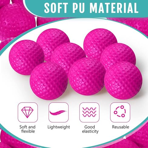 junkin 24 pcs foam golf praction كرات شعور واقعية وتدريب الرحلة كرات رياضية مرنة ناعمة الرغوة غولف كرات للتدريب الداخلي أو الخارجي في الفناء الخلفي in Kuwait