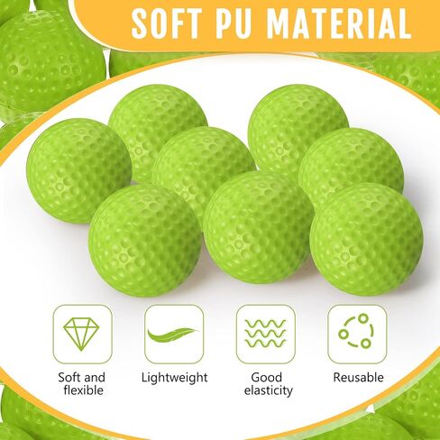 junkin 24 pcs foam golf praction كرات شعور واقعية وتدريب الرحلة كرات رياضية مرنة ناعمة الرغوة غولف كرات للتدريب الداخلي أو الخارجي في الفناء الخلفي in Kuwait