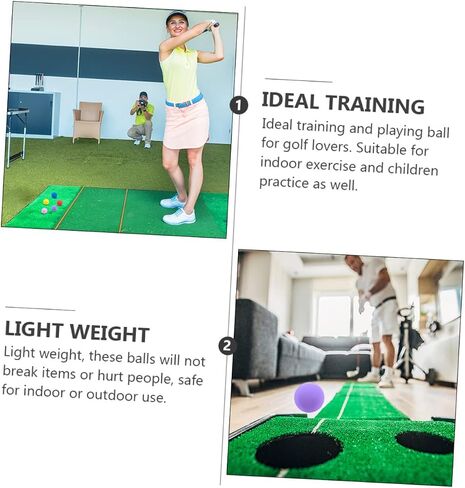 Homoyoyo 60mm Soft Golf Balls Set 10 Pack Training Balls for Swing Practice Rubber Safe for Home Backyard and Indoor Use Random in Saudi Arabia