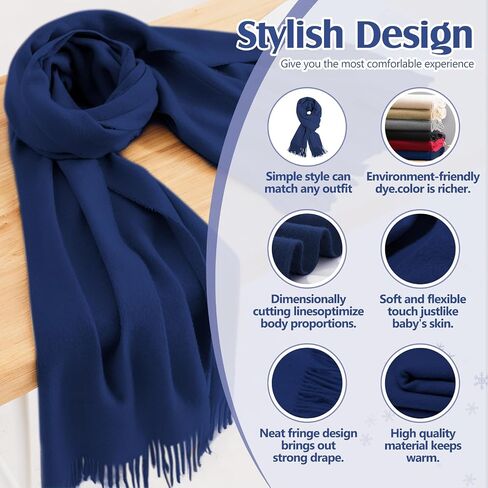 AURUZA Shawls and Wraps for Evening Dresses, Pashmina Shawls for Wedding Party, Softable Shawl Wraps Scarf for Women, Large Winter Scarves for Gift Travel Office Skiing Causal Life White in Saudi Arabia