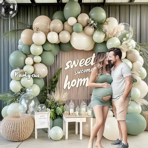 غبار بالون أخضر اللون الأصفر الأصفر إكليل مزدوج الباستيل باستيل فاتح أصفر ضباب أخضر خوخ البالون القوس طقم العاج أبيض الرمال الوفيع لدب دش دش حفل زفاف الحفل الزفاف in Kuwait