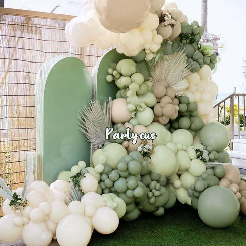 غبار بالون أخضر اللون الأصفر الأصفر إكليل مزدوج الباستيل باستيل فاتح أصفر ضباب أخضر خوخ البالون القوس طقم العاج أبيض الرمال الوفيع لدب دش دش حفل زفاف الحفل الزفاف in Kuwait