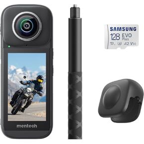 Panox 360 Camera Lens Cap V3 Smart 360 Action Camera مع فيديو 5.7k 360 ، صورة 12K 360 ، كاميرا حركة تتبع ذكية ، تحرير الذكاء الاصطناعي in Kuwait