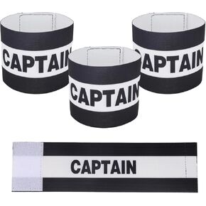 3pcs Captain Armbands Soccer, Adjustable Leader Football Arm Bands Breathable Soccer Captain Armband Sport Accessory for Football Rugby Basketball for Youth and Adults (Black) in Saudi Arabia