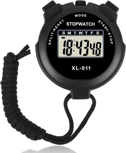 Vicloon Digital Simplowwatch - عرض كبير ، تقسيم لفة مفرد ، تاريخ إنذار على مدار الساعة 12/24 ساعة للمدربين ، تدريب الأطفال ، السباحة ، الجري (Orange) in Kuwait