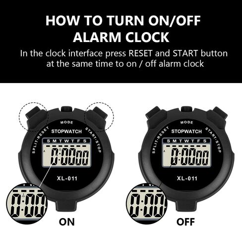Vicloon Digital Simplowwatch - عرض كبير ، تقسيم لفة مفرد ، تاريخ إنذار على مدار الساعة 12/24 ساعة للمدربين ، تدريب الأطفال ، السباحة ، الجري (Orange) in Kuwait