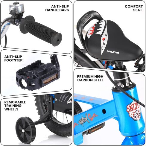 Kids Bike for Boys Ages 3-7, 14-16 Inch Bicycle with Training Wheels, Easy to Assemble, Safe Ride, Vibrant Colors, for Beginner Riders in Saudi Arabia