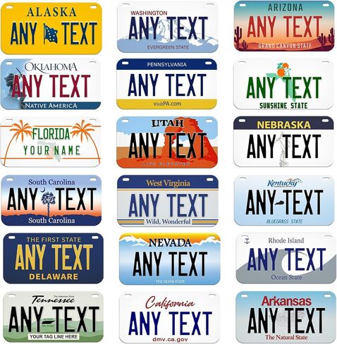 Custom Kids Bike Name Plate | Bicycle Accessories | 4x7 | 3x6 | Kids Electric Car | Bicycle | Electric Scooter | Custom State Design | Personalized Text | Novelty | Gift | Toy Name Tag in Saudi Arabia