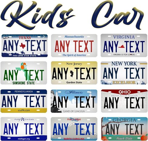Custom Kids Bike Name Plate | Bicycle Accessories | 4x7 | 3x6 | Kids Electric Car | Bicycle | Electric Scooter | Custom State Design | Personalized Text | Novelty | Gift | Toy Name Tag in Saudi Arabia