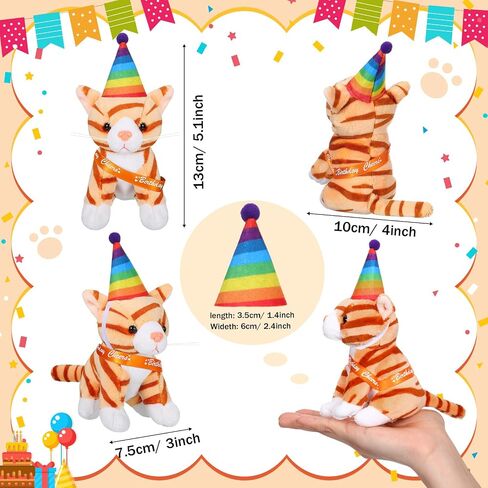 Sumind 8 pcs plush pets 5 inctive حيوانات محشوة بشكل كبير لطيف قطط قطط متنوعة حيوانات الحصان للتخرج هالوين حفلة الحيوانات الأليفة تفضل ديكور اللوازم (قطة الشعر الطويلة) in Saudi Arabia