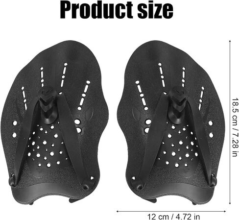 2pcs Swim Paddles Hand, Hand Paddles for Lap Swimming Training Equipment with Adjustable Straps Swim Gear for Women Men Children Improves Speed and Form in Saudi Arabia
