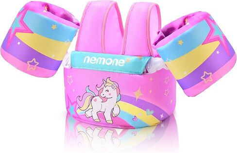 سترة السباحة الصغيرة في Nemone من 22-70 رطلاً أطفالًا يطفو سترة مع ذراع أجنحة مياه للبنات الفتيان 1 2 3 4 5 6 7 سنوات بركة الشاطئ 20 30 40 50 66 66 جنيه in Kuwait