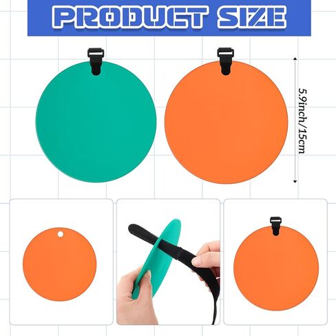 Silicone Hockey Shooting Targets Agility Shooting Goal Target Discs with Straps Set Reactive Hockey Training Equipment for Lacrosse Soccer Baseball Practice Accuracy, Orange, Green in Saudi Arabia