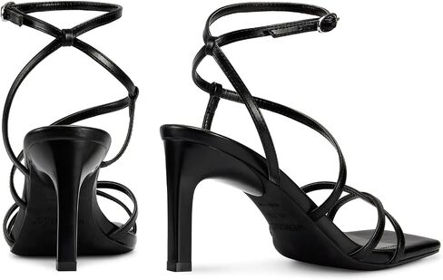 wetkiss Womens Sandals with Square Toe Ankle Strap | Strappy Heels, Heeled Sandals, Stiletto Heels, High Heels, Open Toe, Arch Support, Spring & Summer, Wedding, Prom, Party in Saudi Arabia