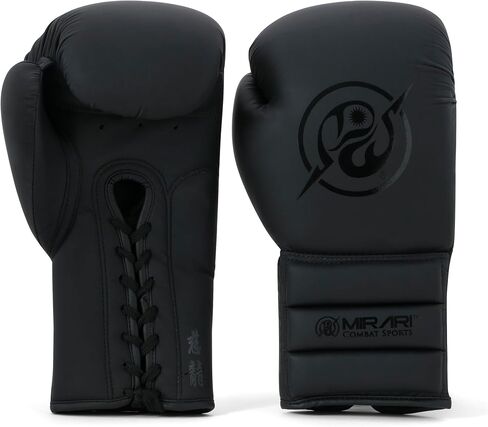 MIRARI Faux Leather Laced Boxing Gloves | Training & Sparring Gear | Durable, Breathable Design | Ideal for Muay Thai, MMA, Kickboxing, & Heavy Bag Work in Kuwait