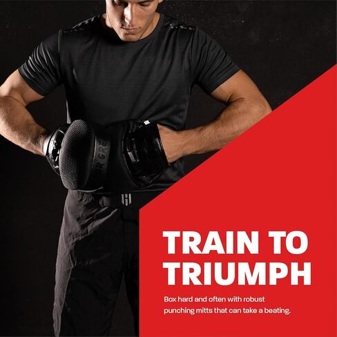 Hawk Sports Punching Mitts for Men, Women, & Kids, Leather Focus Mitts for Martial Arts & Boxing Training, Curved Punch Mitts for Karate, Kickboxing, Krav MAGA, Muay Thai & Taekwondo in Kuwait