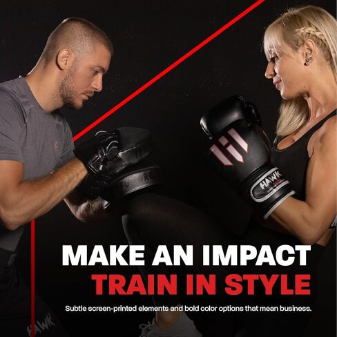 Hawk Sports Punching Mitts for Men, Women, & Kids, Leather Focus Mitts for Martial Arts & Boxing Training, Curved Punch Mitts for Karate, Kickboxing, Krav MAGA, Muay Thai & Taekwondo in Kuwait