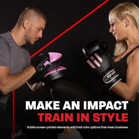Hawk Sports Punching Mitts for Men, Women, & Kids, Leather Focus Mitts for Martial Arts & Boxing Training, Curved Punch Mitts for Karate, Kickboxing, Krav MAGA, Muay Thai & Taekwondo in Kuwait