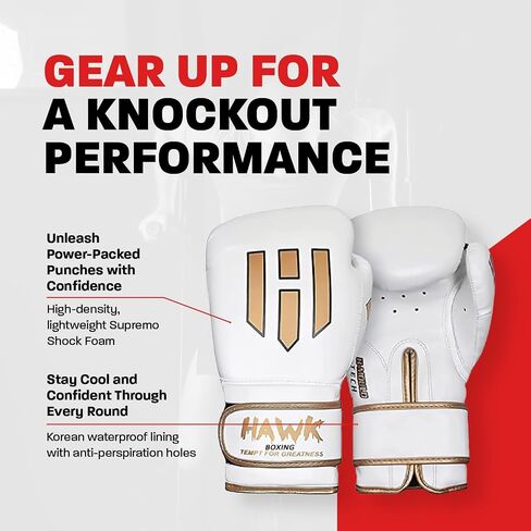 Hawk Sports Boxing Gloves for Men and Women, Comfy Boxing Training Gloves with Foam Padding for Throwing Power Punches with Confidence, Heavy Bag Boxing Gloves for Training and Sparring in Saudi Arabia
