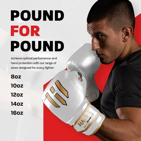 Hawk Sports Boxing Gloves for Men and Women, Comfy Boxing Training Gloves with Foam Padding for Throwing Power Punches with Confidence, Heavy Bag Boxing Gloves for Training and Sparring in Saudi Arabia