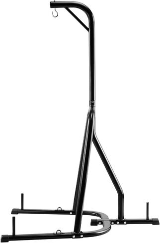 VEVOR Punching Bag Stand, Steel Heavy Duty Workout Training Equipment, Adjustable Height Boxing Punching Stand with Weighted Base, Holds Up to 140 lbs, Freestanding Sandbag Rack for Home Gym Fitness in Kuwait