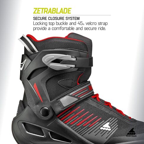 Rollerblade Zetrablade Men's Adult Fitness Inline Skate, Black and Silver in Saudi Arabia