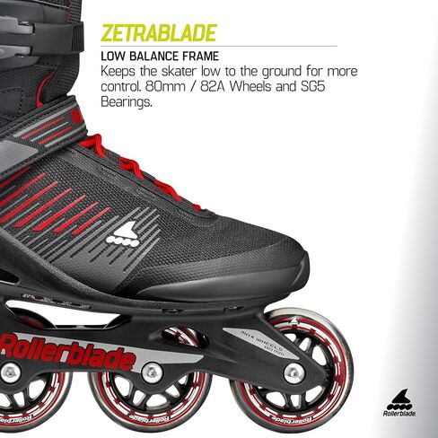Rollerblade Zetrablade Men's Adult Fitness Inline Skate, Black and Silver in Saudi Arabia