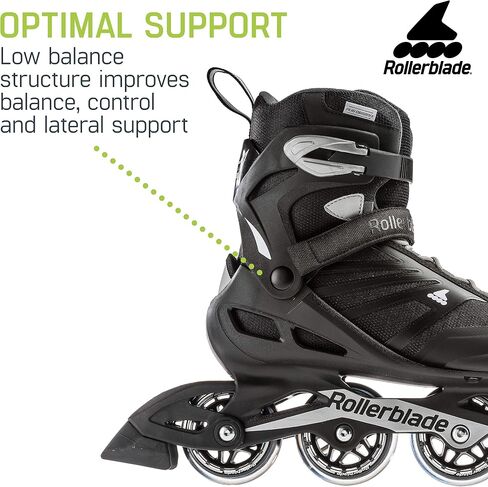 Rollerblade Zetrablade Men's Adult Fitness Inline Skate, Black and Silver in Saudi Arabia