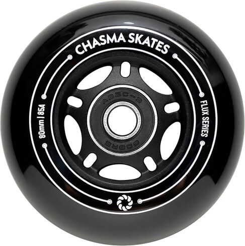 Flux 3 80 مم عجلات تزلج مضمّنة 85A للتزلج على الإسفلت أو الهوكي في الهواء الطلق/داخلي ، عجلات تزلج بديلة ، 8 عبوات مع محامل in Kuwait