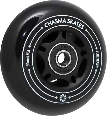 Flux 3 80 مم عجلات تزلج مضمّنة 85A للتزلج على الإسفلت أو الهوكي في الهواء الطلق/داخلي ، عجلات تزلج بديلة ، 8 عبوات مع محامل in Kuwait