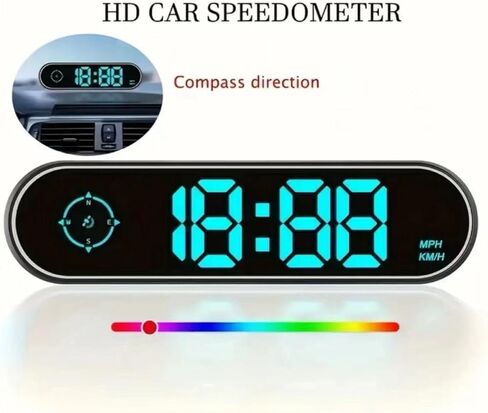 GPS Speedometer HUD, Upgraded HD Digital Head-Up Display with MPH KM/H&Time, Compass Direction, for All Vehicles,Motorcycles,Bicycles - Plug & Play with USB Cable & Car Charger Adapter in Saudi Arabia