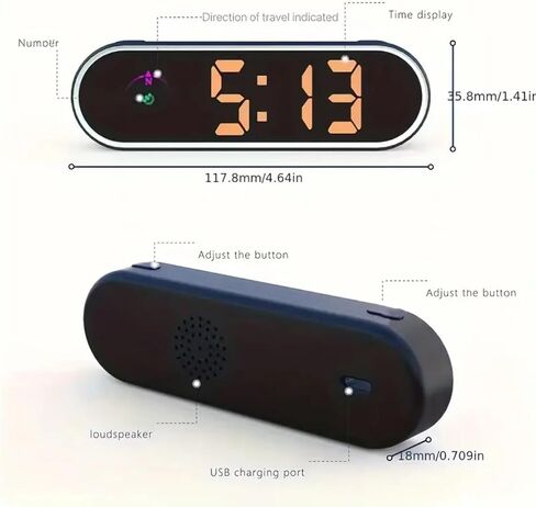 GPS Speedometer HUD, Upgraded HD Digital Head-Up Display with MPH KM/H&Time, Compass Direction, for All Vehicles,Motorcycles,Bicycles - Plug & Play with USB Cable & Car Charger Adapter in Saudi Arabia